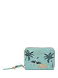 Sara Miller zip purse in Ostrich Mint small (British brand)