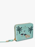 Sara Miller zip purse in Ostrich Mint small (British brand)