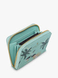 Sara Miller zip purse in Ostrich Mint small (British brand)