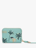 Sara Miller zip purse in Ostrich Mint small (British brand)