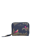 Sara Miller zip purse Smokey Blue Birds, imported from the UK