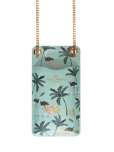 John Lewis Sara Miller Faux Saffiano Leather Phone Pouch Mint Ostrich- Buy online at McGrocer