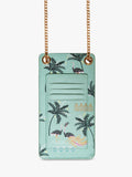 Sara Miller phone pouch Mint Ostrich faux leather, UK version