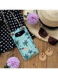 Sara Miller phone pouch Mint Ostrich faux leather, UK version