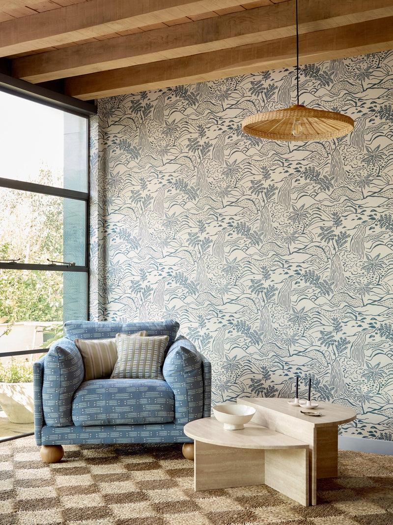 Scion Falling Foss mural wallpaper 52cm x 10.05m (British brand)