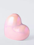 John Lewis iridescent heart decoration ceramic pink - British product