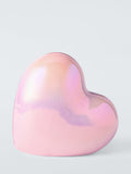 John Lewis iridescent heart decoration ceramic pink - British product