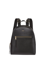 John Lewis DKNY Bryant Avenue Leather Backpack, Black/Gold- Buy online at McGrocer