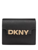 John Lewis DKNY Avril Leather Card Case Black/Gold- Buy online at McGrocer