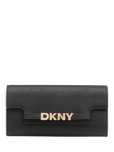 John Lewis DKNY Avril Black/Gold Leather Wallet- Buy online at McGrocer