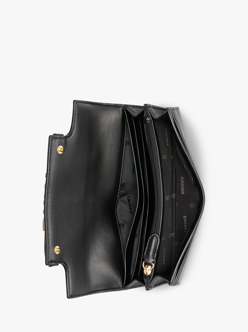 DKNY Avril leather wallet Black/Gold - British product