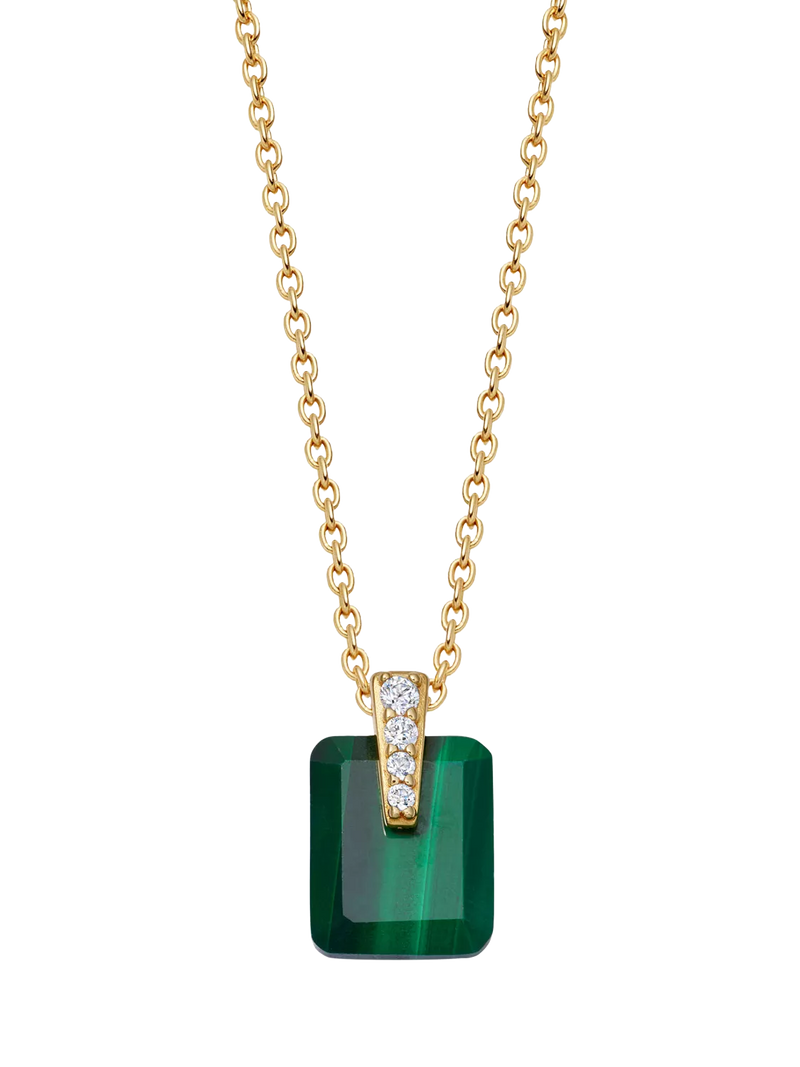 Astley Clarke Gold Deco Sapphire Pendant Necklace 46cm