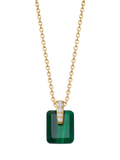 Astley Clarke Gold Deco Sapphire Pendant Necklace 46cm