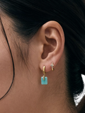 Astley Clarke Amazonite Art Deco drop huggie earrings - British product