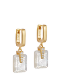 Astley Clarke Deco Earrings white sapphire and mother-of-pearl, imported from the UK
