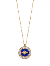 John Lewis Astley Clarke North Star Locket Necklace Gold/Blue- Buy online at McGrocer