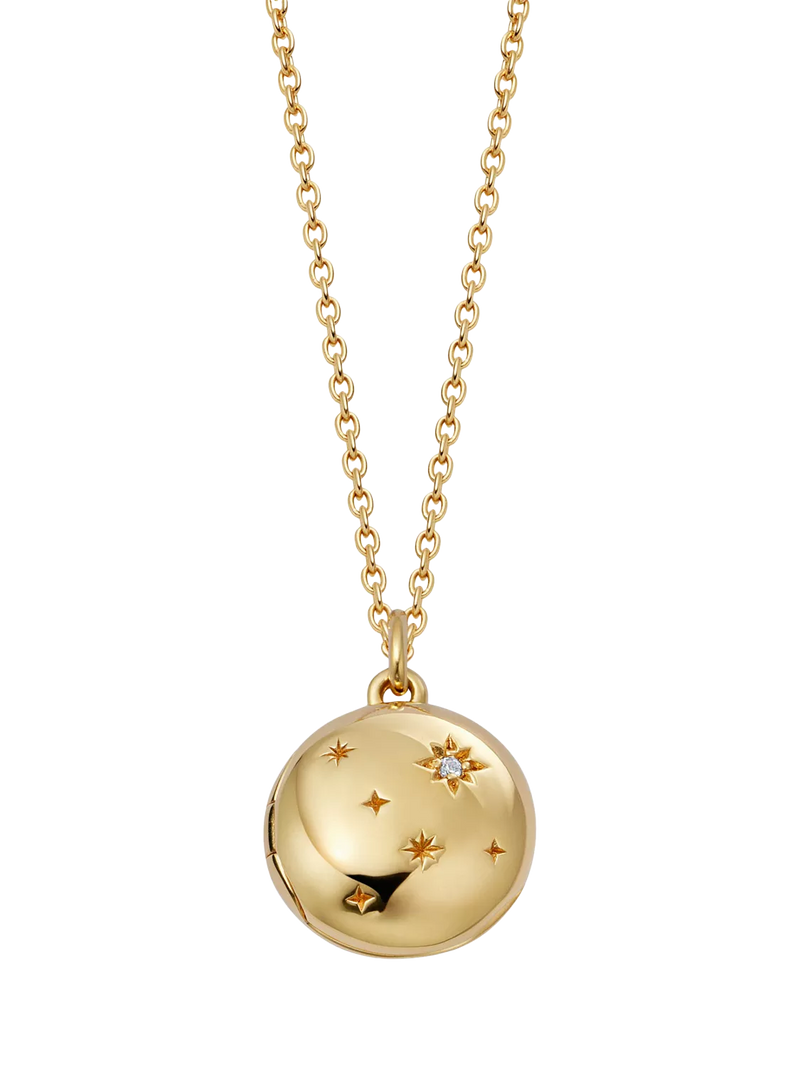 Astley Clarke White Sapphire Locket Necklace - 46cm