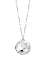 John Lewis Astley Clarke White Sapphire Locket Necklace - 46cm- Buy online at McGrocer