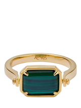 John Lewis Astley Clarke Spinning Deco Cocktail Ring, Gold/Multi- Buy online at McGrocer