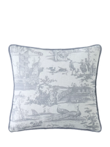 John Lewis Laura Ashley Braysmith Toile Scatter Cushion Blue 45x45cm- Buy online at McGrocer