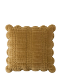 Laura Ashley Brady scalloped cushion with velvet finish, UK version