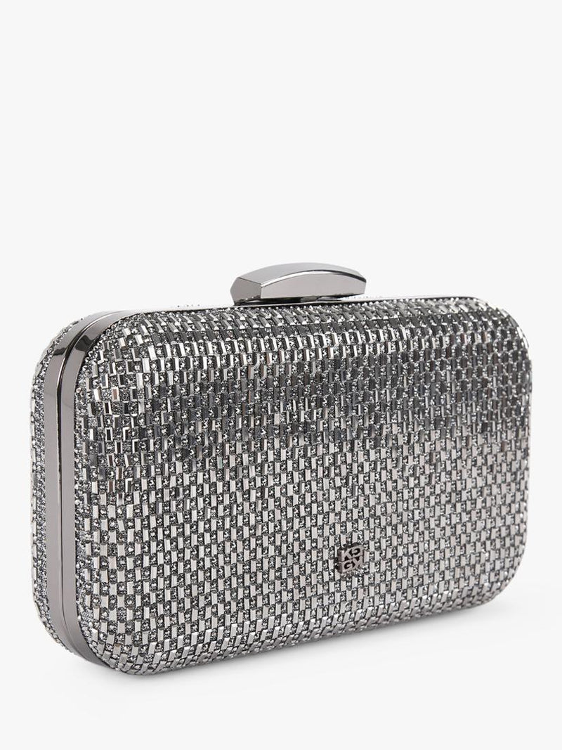 Miss KG Fleur embellished box clutch bag, imported from the UK