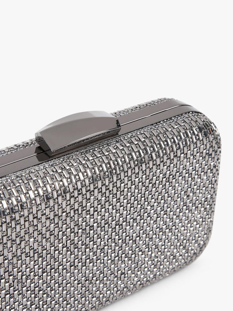 Miss KG Fleur embellished box clutch bag, imported from the UK