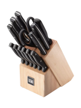 John Lewis Taylor's Eye Witness Filled Rubber Wood Kitchen Knife Block with Honing Steel, 13 Piece- Buy online at McGrocer