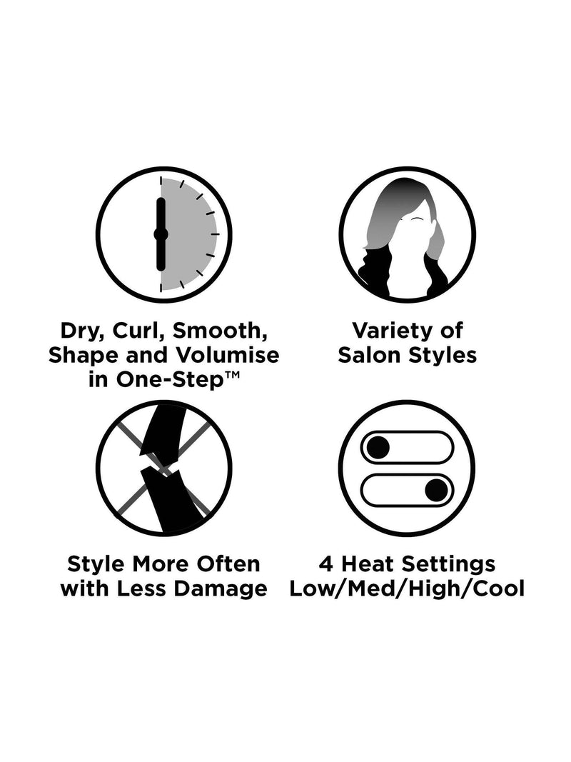 Revlon One Step 5-in-1 hair styler black imported from the UK