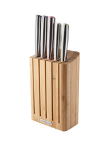 John Lewis Taylor's Eye Witness Chromachef 5-Piece Magnetic Bamboo Knife Block Set, Natural- Buy online at McGrocer