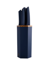 John Lewis Taylor's Eye Witness Manhattan Filled Kitchen Knife Block, 5 Piece, Navy- Buy online at McGrocer