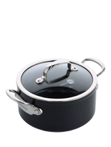 John Lewis GreenPan Barcelona Pro Hard-Anodised Aluminium Ceramic Non-Stick Casserole & Lid, 24cm- Buy online at McGrocer