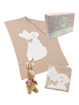 John Lewis Rainbow Designs Peter Rabbit Flopsy Signature Blanket and Soft Toy Gift Set, Pink- Buy online at McGrocer