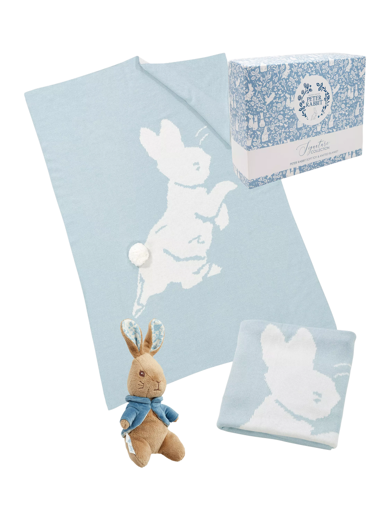 Rainbow Designs Peter Rabbit soft toy and blanket gift set (British brand)