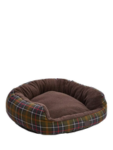 John Lewis Barbour Tartan Trim Snuggle Dog Bed, Multi, 35- Buy online at McGrocer