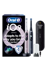 John Lewis Oral-B iO9 Electric Toothbrush Set of 2, Black & Rose Quartz- Buy online at McGrocer