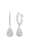 Mogul diamond drop earrings 18ct white gold, UK version