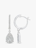 Mogul diamond drop earrings 18ct white gold, UK version