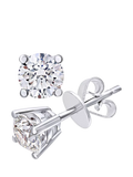 Mogul solitaire diamond stud earrings white gold 1.00ct - British product