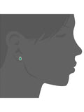 Mogul pear emerald and diamond stud earrings (British brand)