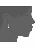 Mogul 9ct white gold citrine diamond drop earrings, UK version