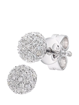 John Lewis Mogul 9ct White Gold Cluster Diamond Stud Earrings- Buy online at McGrocer