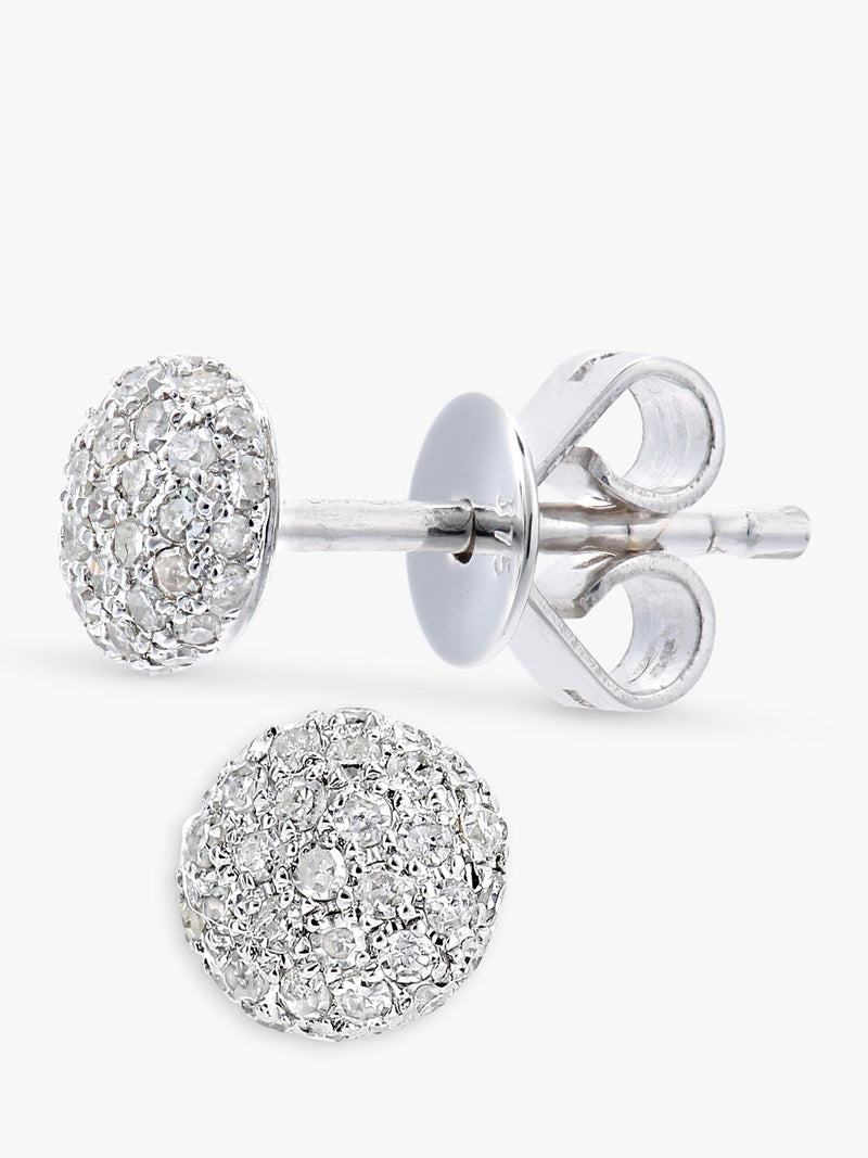Mogul 9ct white gold diamond stud earrings 0.20ct (British brand)