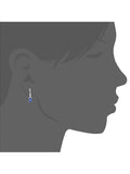 Mogul tanzanite diamond drop earrings 9ct white gold, imported from the UK