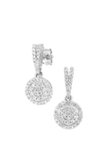 Mogul 9ct white gold diamond drop earrings, imported from the UK