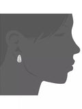 Mogul 9ct white gold curved diamond huggie earrings (British brand)