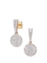 John Lewis Mogul 9ct Yellow Gold Diamond Drop Earrings- Buy online at McGrocer