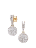 Mogul diamond drop earrings 9ct yellow gold 0.50ct - British product