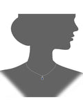 Mogul octagon sapphire diamond pendant 18ct white gold, imported from the UK