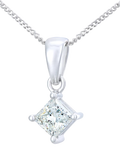 Mogul pendant princess solitaire diamond 0.50ct - British product